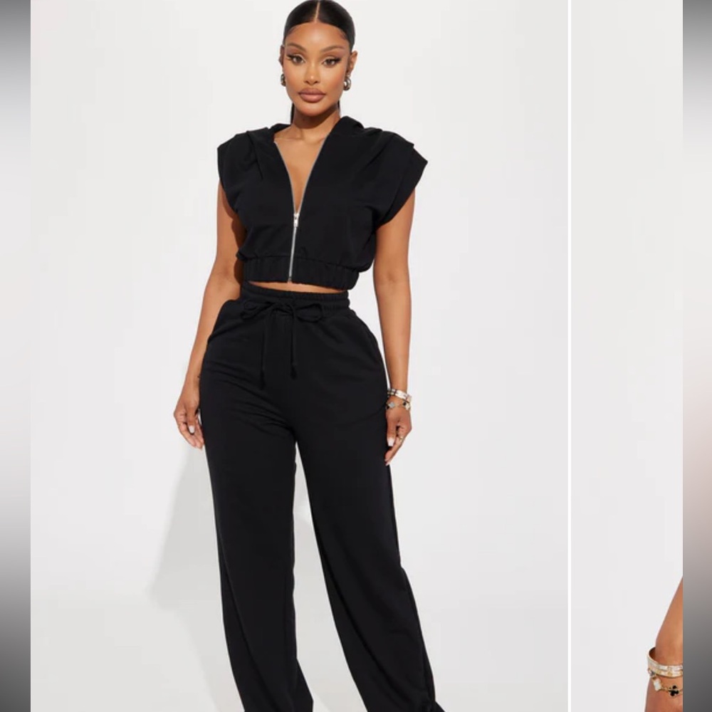 FashionNova Time Travel Black 2pcs Set Size L